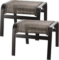 Outdoor Ottomans for Patio Footrest Metal Chairs Patio Footstools Furniture by Unknown