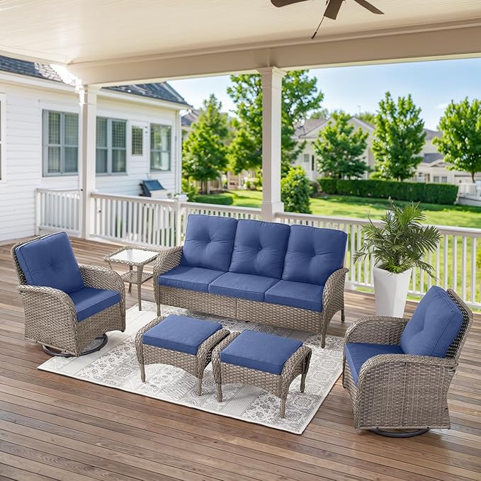 Belord Outdoor Ottomans for Patio Foot Rest - Image 8