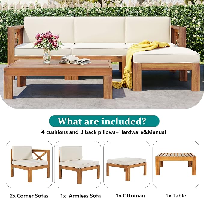 5-Piece Sectional Sofa Seating Group Set - Image 8