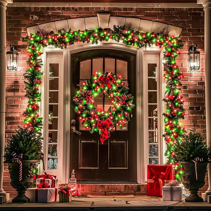 JMEXSUSS 200 LED Red White and Green Christmas Lights Outdoor, 66ft String - Image 5