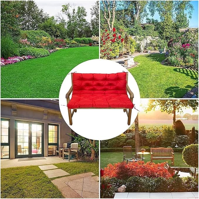 Swing Cushion Replacement Outdoor Porch Waterproof Bench Cushion 2-3 Seater - Image 6