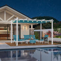 PURPLE LEAF 10' x 13' Outdoor Aluminum Pergola White Heavy-Duty Retractable by Unknown