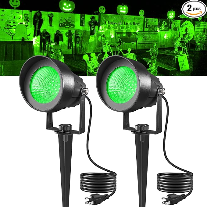 T-SUN Green Spotlight Outdoor, Waterproof LED Landscape Lighting by T-SUN