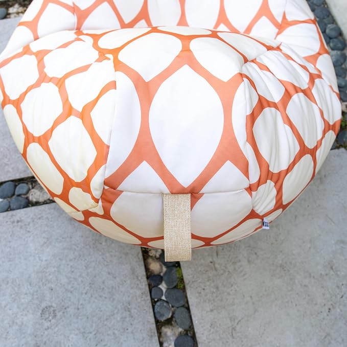 Big Joe Tuffet Weatherproof Bean Bag Chair, Paprika Bella Sunmax, Durable - Image 6