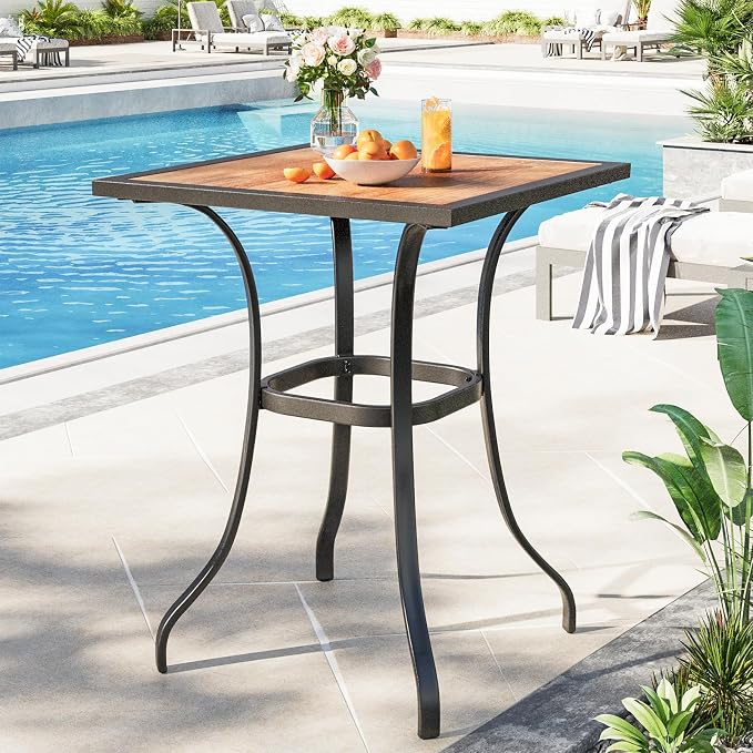 AECOJOY Outdoor Height Bar Table, High Top Outdoor Pub - Image 2