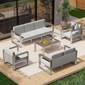Outdoor Patio Furniture Set, 7 Seats Outdoor Patio Conversation Sets by ComfCove