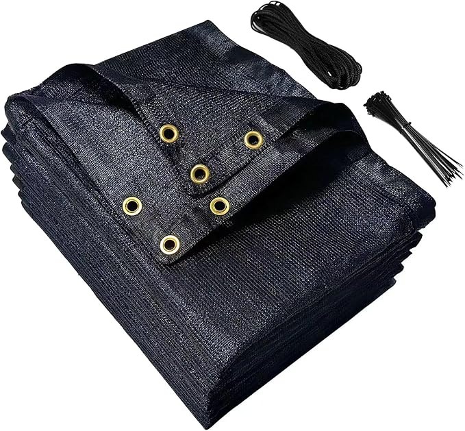 90% Black Sun Shade Cloth 12x20 ft by LIYELI