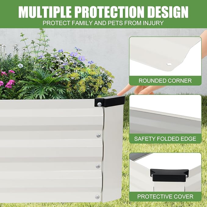 Galvanized Raised Garden Bed Outdoor | Metal Raised Garden Bed - Image 4