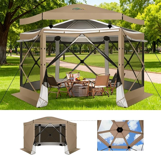 COBIZI 12x12 FT Pop Up Canopy Stargazing Tent, Gazebos On Clearance by COBIZI