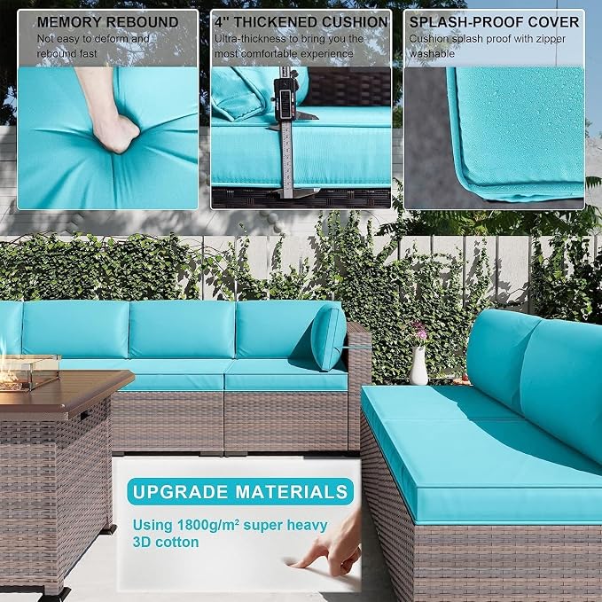 Kullavik 13 Pieces Outdoor Patio Furniture Set - Image 2