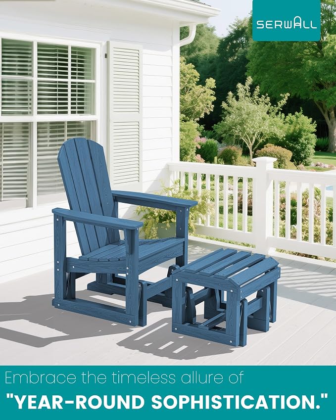 SERWALL Outdoor Glider Chair Set of 4 - Image 7