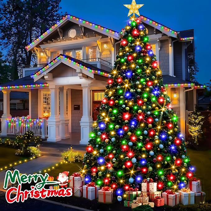 KNONEW 600FT 1500 LED Christmas String Lights Outdoor Green Wire Fairy Light 8 - Image 4