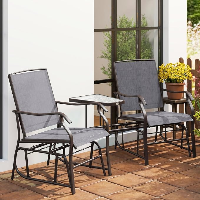 Outsunny Outdoor Glider Chairs - Image 10