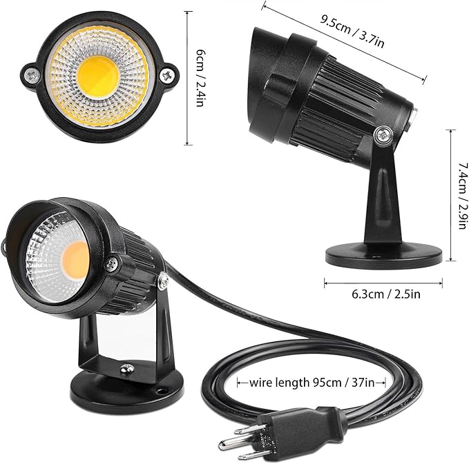 Lemonbest LED Landscape Up Down Light 5W White LED Decorative Spotlight Lamp - Image 4