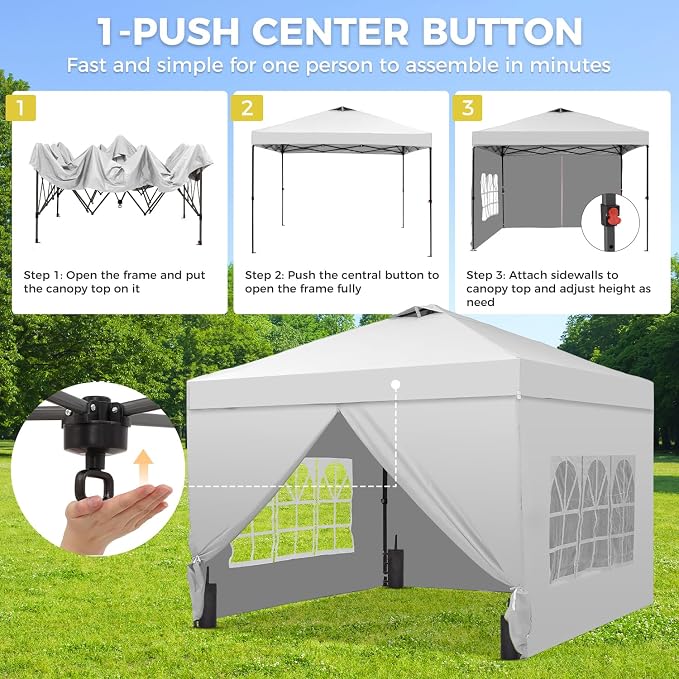 12x12 FT Pop Up Canopy, Instant Canopy Tent - Image 2
