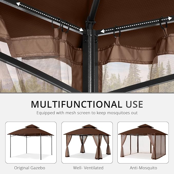 MASTERCANOPY Patio Gazebo Mosquito Netting Screen Walls - Image 6
