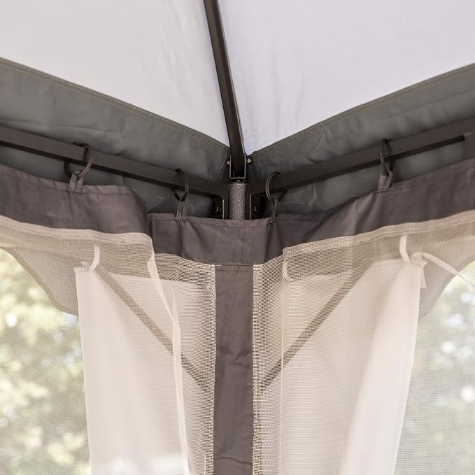 Outsunny 10' x 12' Outdoor Gazebo, Patio Gazebo Canopy Shelter w/Double Vented - Image 8