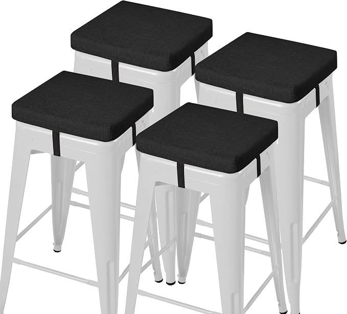 AddGrace Anti-Slip Bar Stool Cushions Square Bar Stool Seat Cushions by AddGrace