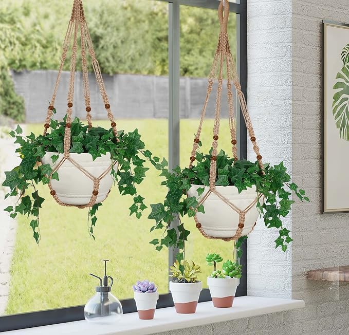 2PK 43 Inches Macrame Planter Hanger Large - Image 2