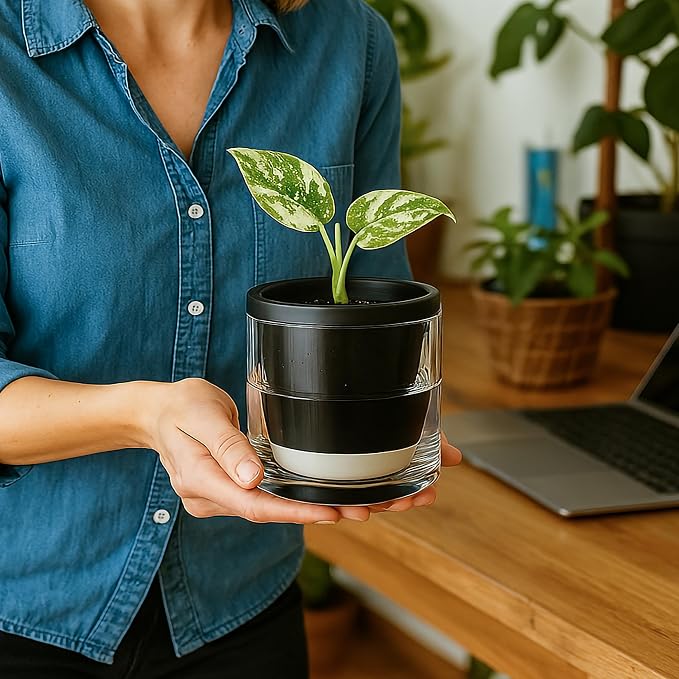 D'vine Dev 4 Inch Design Self Watering Planter - Image 4