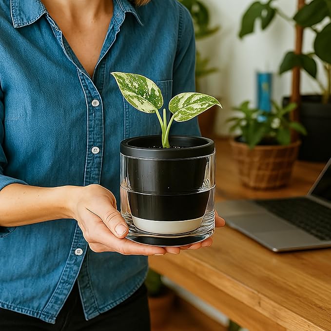 D'vine Dev 4 Inch Design Self Watering Planter - Image 2