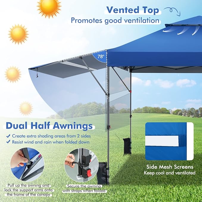 Tangkula 10x17.6 Ft Pop Up Canopy - Image 3