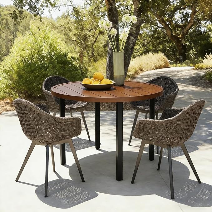 All-Weather 42" Round Outdoor Patio Table by Unknown
