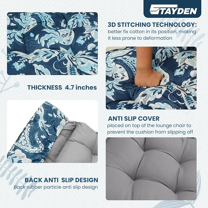 Outdoor Lounge Chair Cushions, Chaise Lounge Chair Cushions Replacement - Image 6