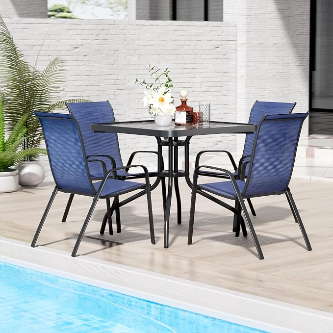 TLSUNNY Patio Dining Set 5 Pieces, All Weather Outdoor Furniture W/30"X 30" - Image 9