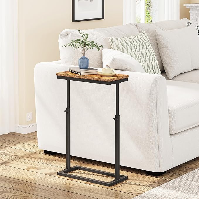 TUTOTAK End Table, Side Table, Tall Couch Table, Sofa Table, Living Room - Image 9