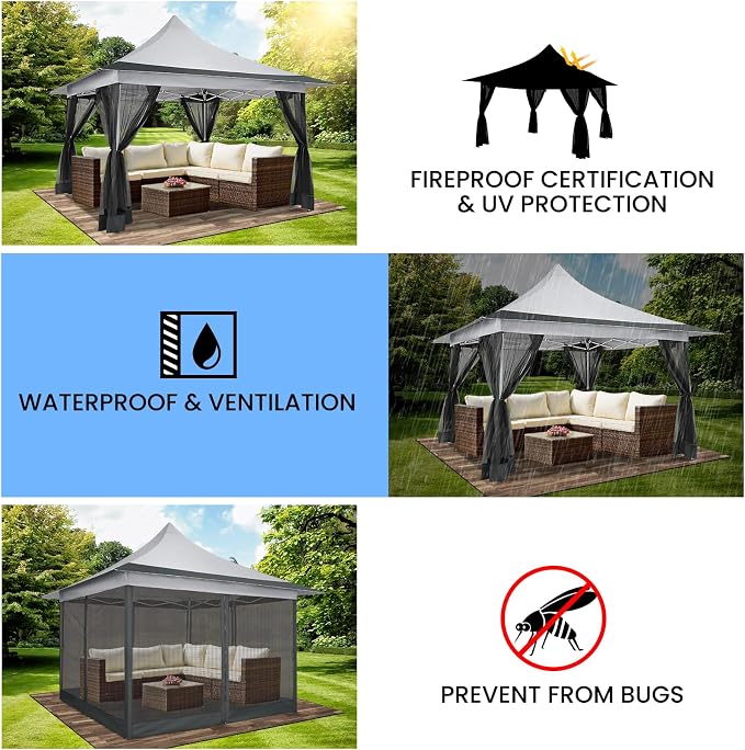 COBIZI 12x12 Pop up Canopy Gazebo on Clearance, Outdoor Canopy Tent - Image 5