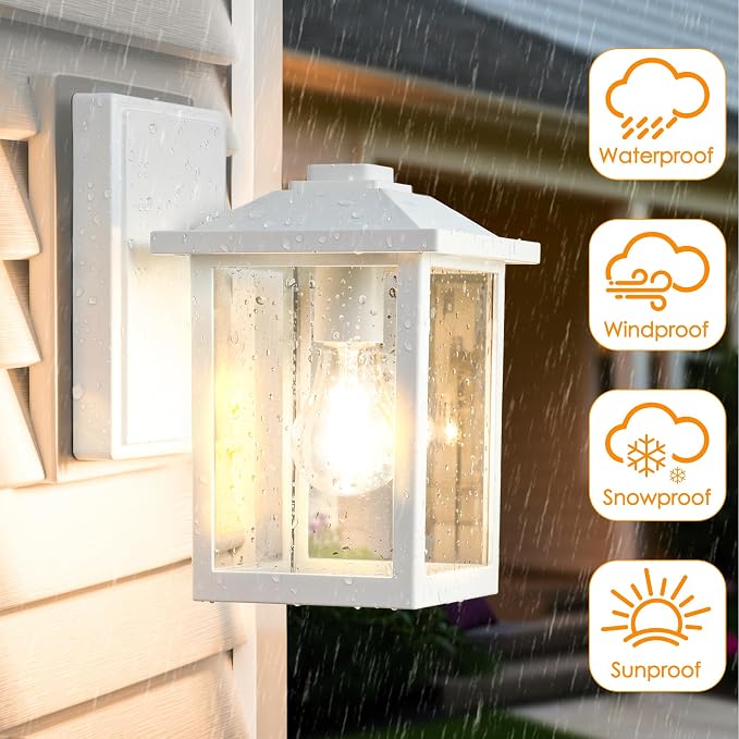 Outdoor Wall Lantern, Exterior Waterproof Wall Sconce Light Fixture, Anti-Rust - Image 3