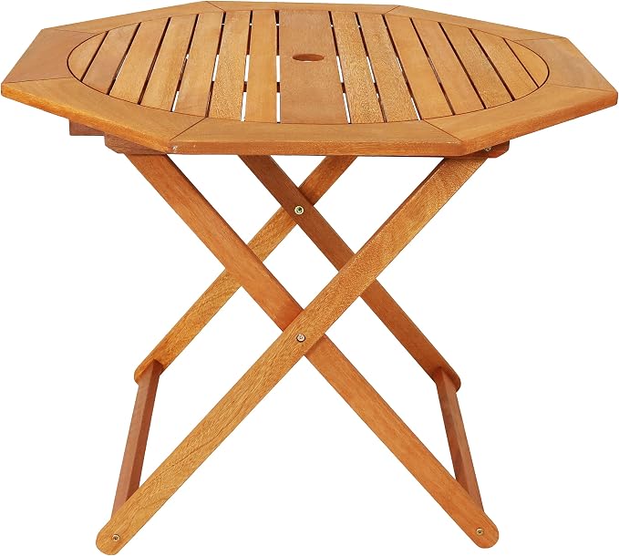 Sunnydaze Folding Meranti Wood Outdoor Dining Table by SunnydazeDecor