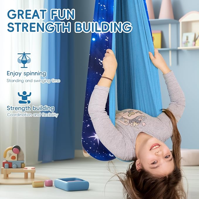 OUTREE Sensory Swing for Kids, Double Layer Therapy Hammock, Indoor Swing - Image 2