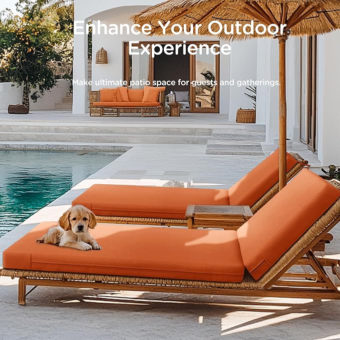 Codi Outdoor Lounge Chair Cushion, Chaise Cushions - Image 6