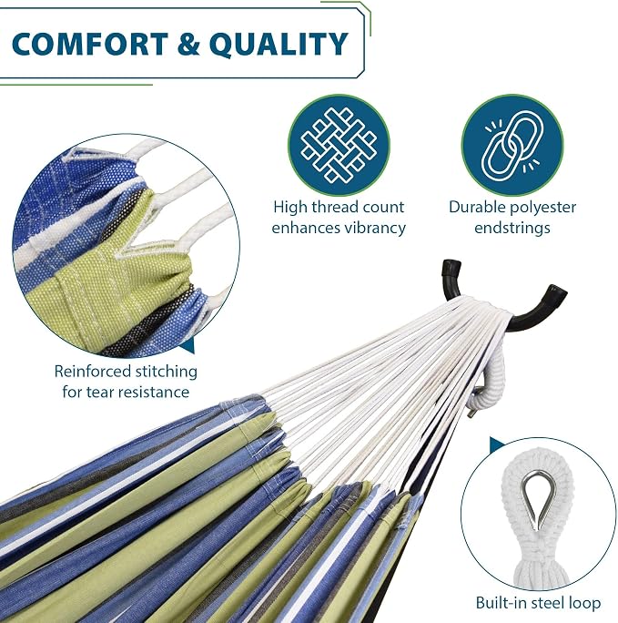 Vivere Double Cotton Hammock - Image 2