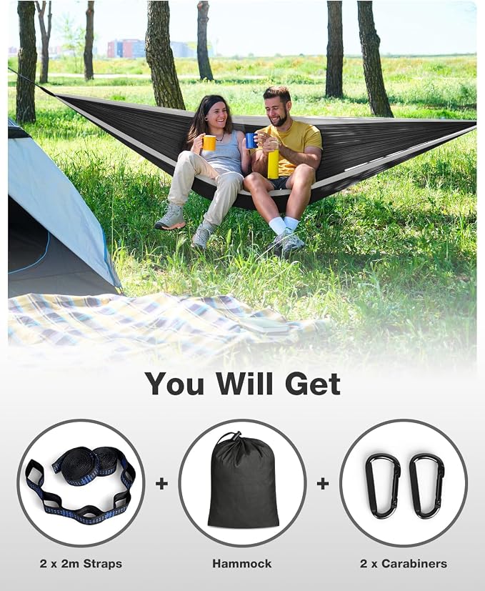 MOSFiATA Camping Hammock, Heavy Duty up to 700lbs - Image 3