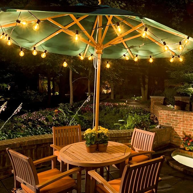 Mlambert 100Ft LED Outdoor String Lights, Dimmable G40 Globe Patio Lights - Image 6