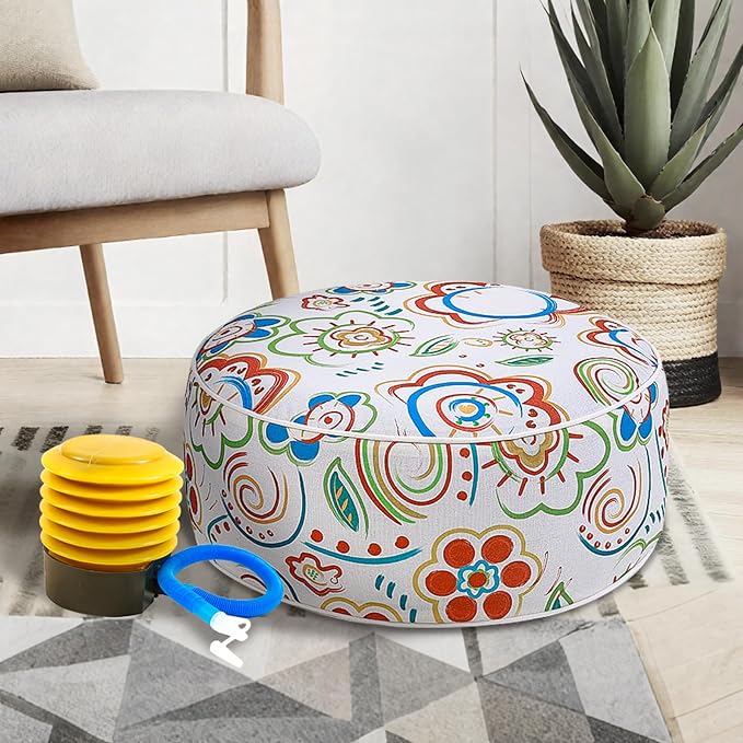 UPWELL Waterproof Inflatable Outdoor Ottoman Pouf, Portable Patio Footrest - Image 8
