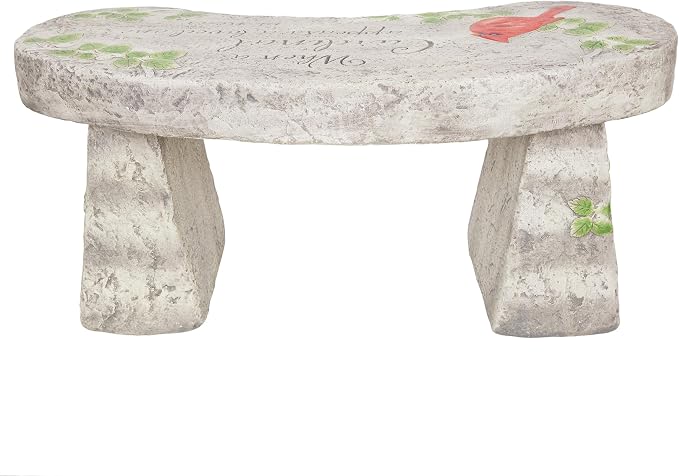 Alpine Corporation 37" Long Outdoor Memorial Bench - Image 8