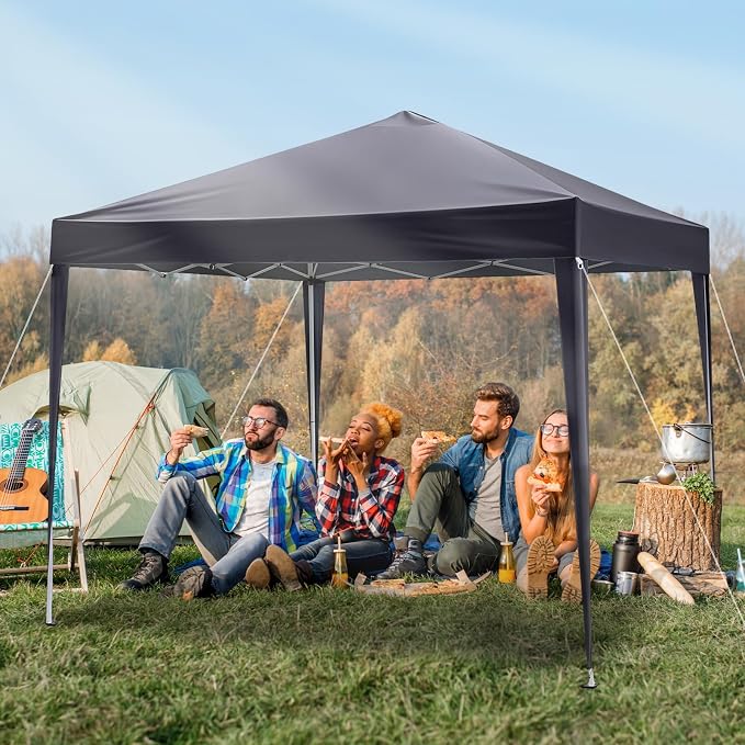 VINGLI 10x10 Pop Up Canopy Tent, Outdoor Portable Foldable Canopy - Image 2