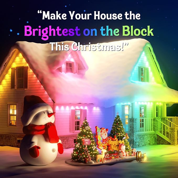 Fitop Permanent Outdoor Lights, 100FT RGB LED Eaves Light - Image 7