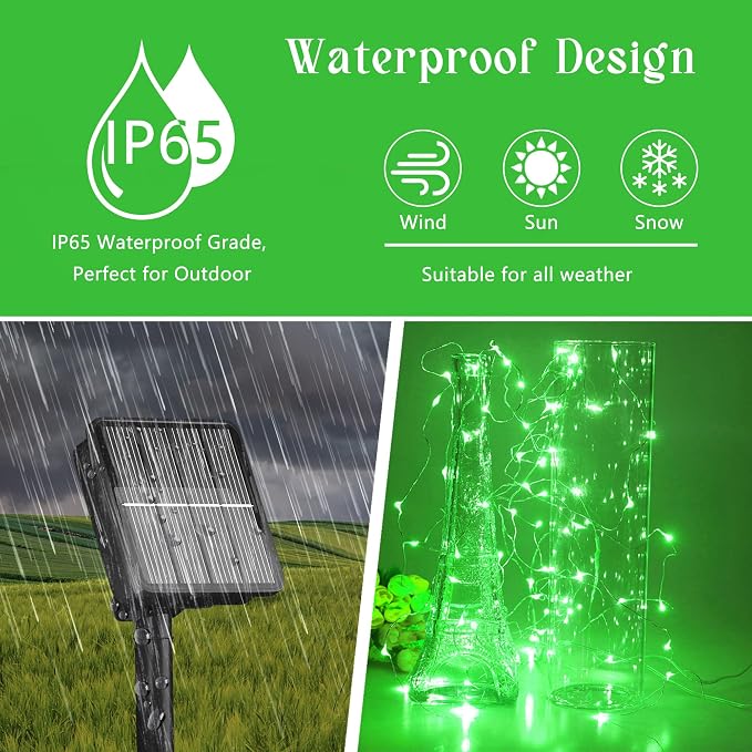 Solar String Lights for Outside, 72Ft 200 LED Solar Fairy Lights - Image 3