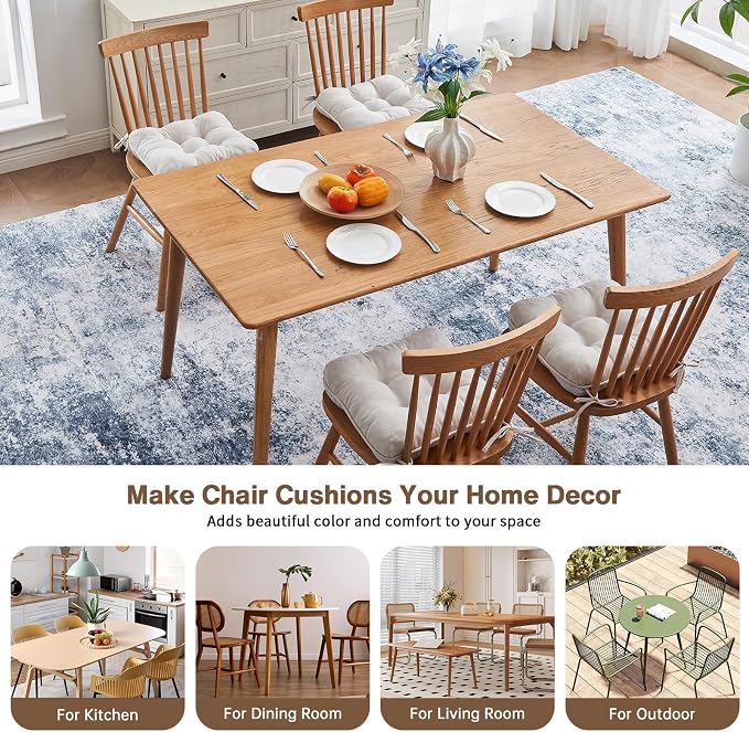 BETU Chair Cushions for Dining Chairs Set of 4, 3.5" Thick Kitchen Table Chair - Image 5