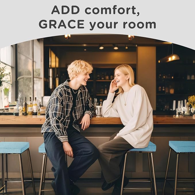 AddGrace Anti-Slip Bar Stool Cushions Square Bar Stool Seat Cushions - Image 6