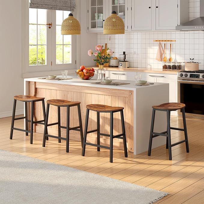 HOOBRO Bar Stools Set of 2, Counter Height Bar Stools, 23.6 Inch Barstools - Image 2
