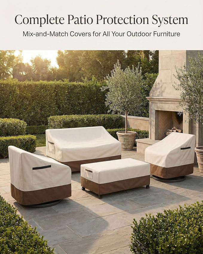 Waterproof Patio Ottoman Cover, Square Outdoor Side Table Furniture Cover - Image 9