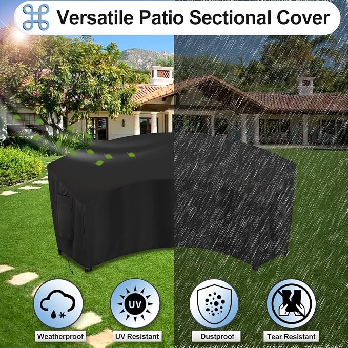 OutdoorLines Waterproof Curved Outdoor Sectional Cover - Image 4