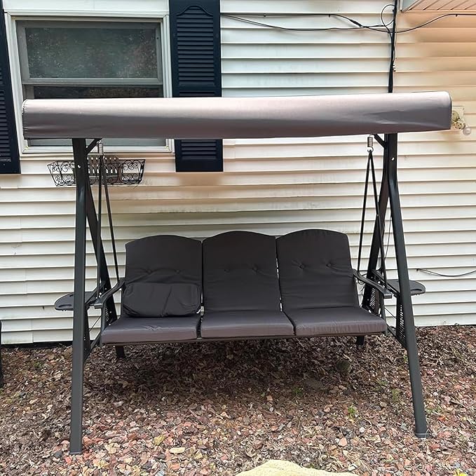 PURPLE LEAF Outdoor Patio Porch Swing - Image 2