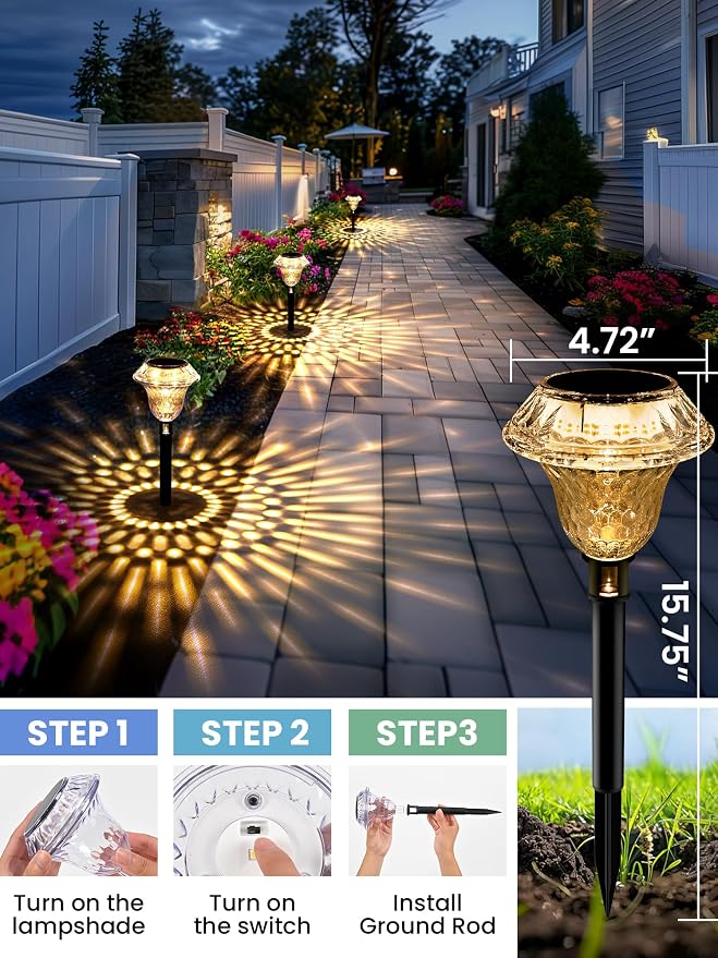 SOLPEX Solar Pathway Lights Garden Decor - Image 5